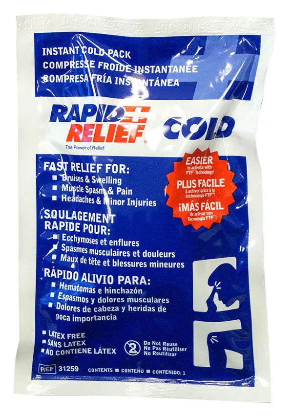 Rapid Relief Rapid Relief Instant Cold Pack Large X Ra35259 - White 9" - Customisable Therapy