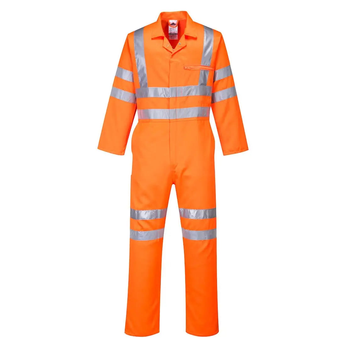Portwest Hi Vis Polycotton Service Coverall RT42 - Orange - Customisable HV Coverall