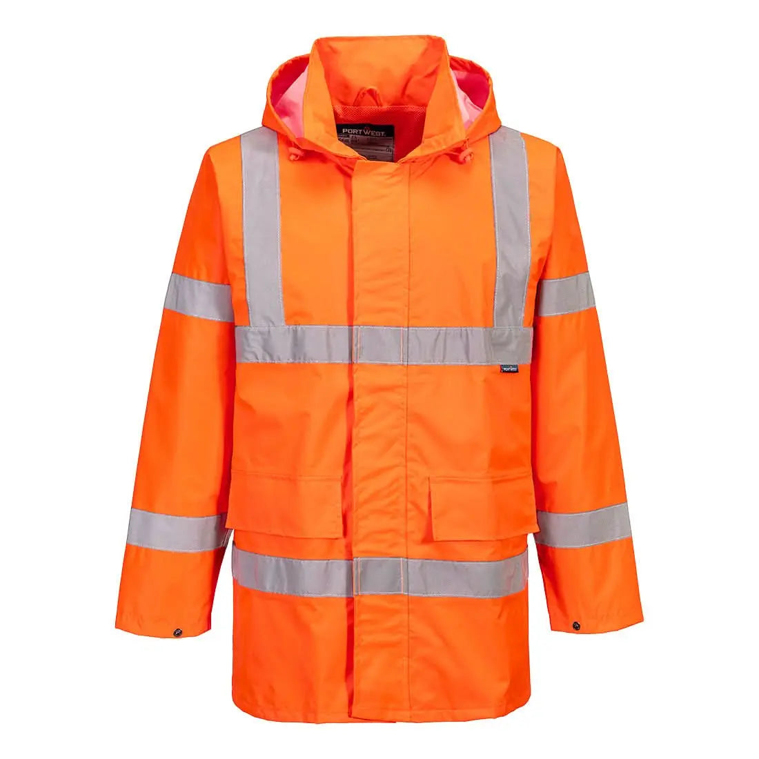 Portwest Hi Vis Rain Lite Traffic Jacket S160 - Orange - Customisable Jacket