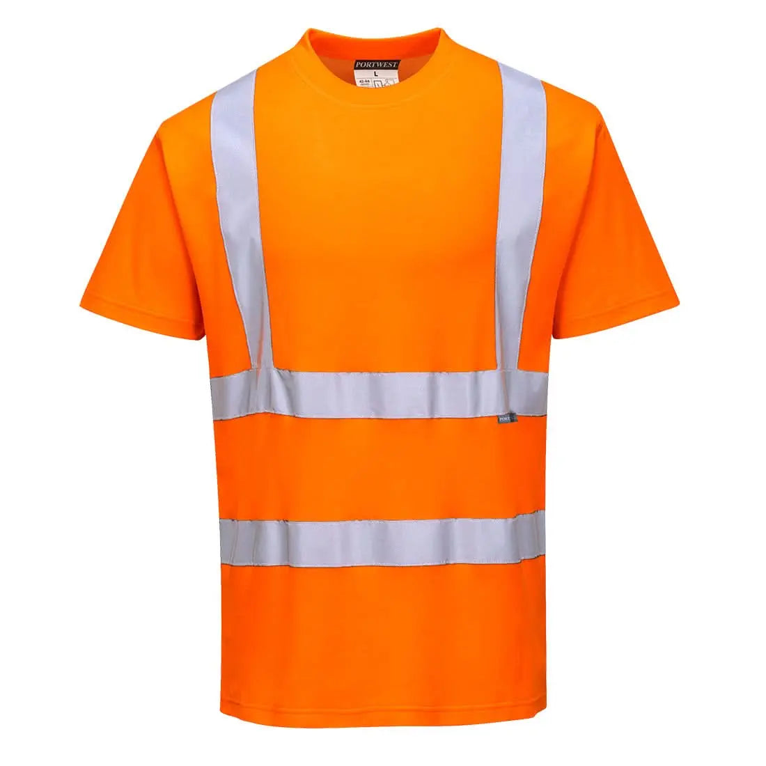 Portwest Hi Vis Cotton Comfort T Shirt SS S170 - Orange - Customisable Hi-Vis T-Shirts