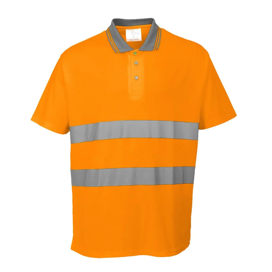 Portwest Hi Vis Cotton Comfort Polo Shirt SS S171 - Orange - Customisable Hi-Vis Polos