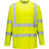 Portwest Hi-vis T-shirt Ls S178 - Yellow - Customisable Hi-Vis T-Shirts