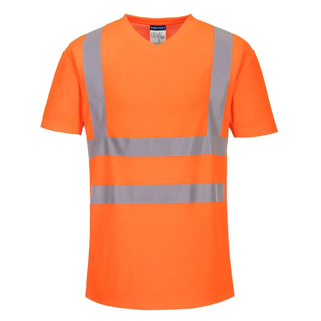 Portwest Hi Vis Cotton Comfort Mesh Insert T Shirt SS S179 - Orange - Customisable Hi-Vis T-Shirts