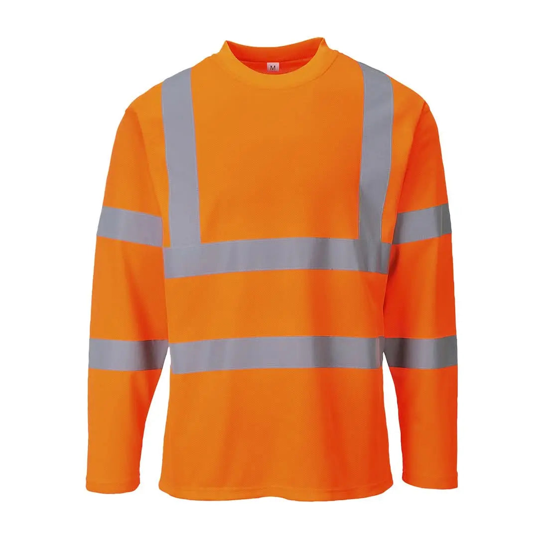 Portwest Hi Vis Cotton Comfort T Shirt LS S278 - Orange - Customisable Hi-Vis T-Shirts