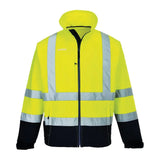 Portwest Hi Vis Contrast Softshell 3L S425 - Yellow Navy - Customisable Hi-Vis Jackets