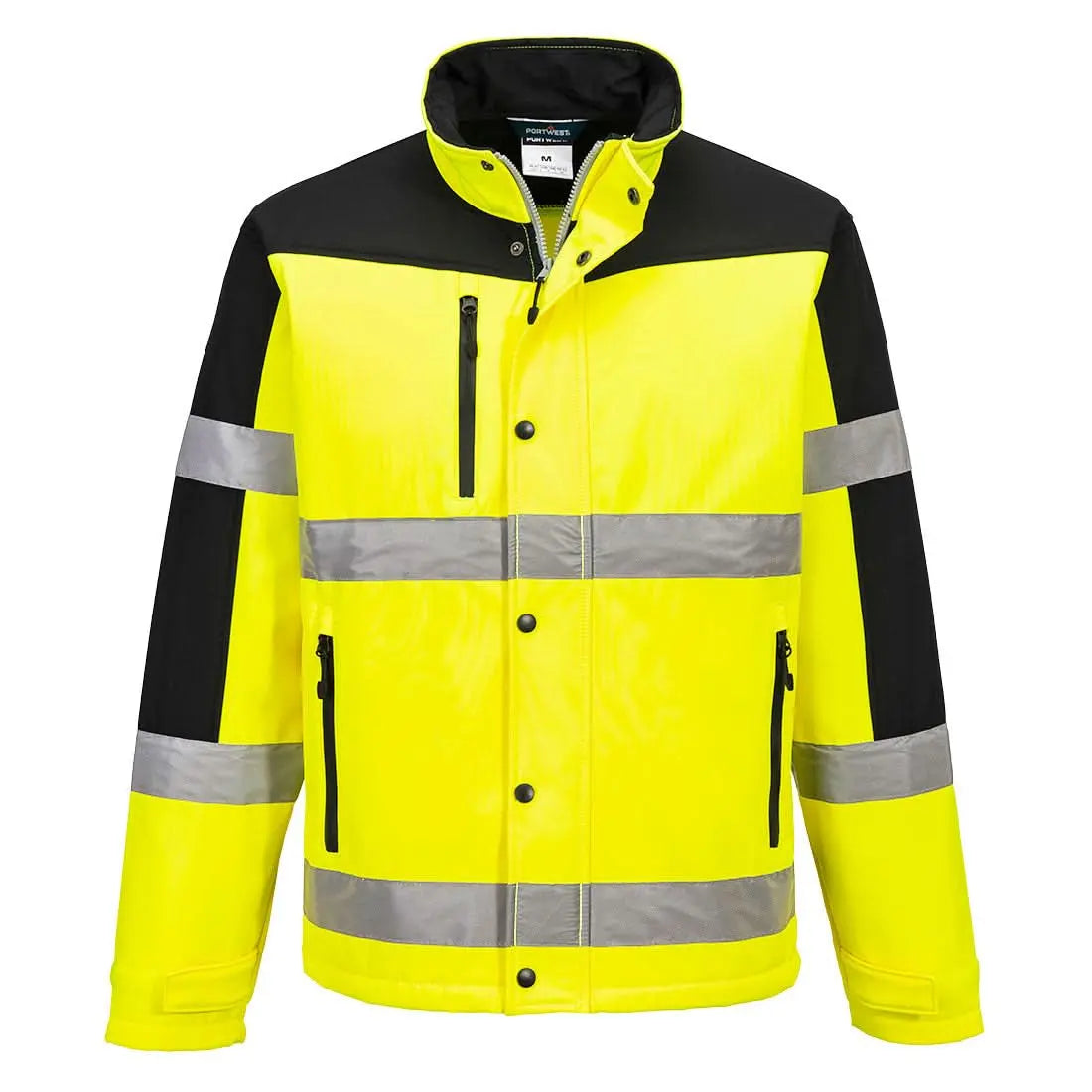 Portwest Hi Vis Contrast Softshell 3L S429 - Yellow - Customisable Hi-Vis Jackets