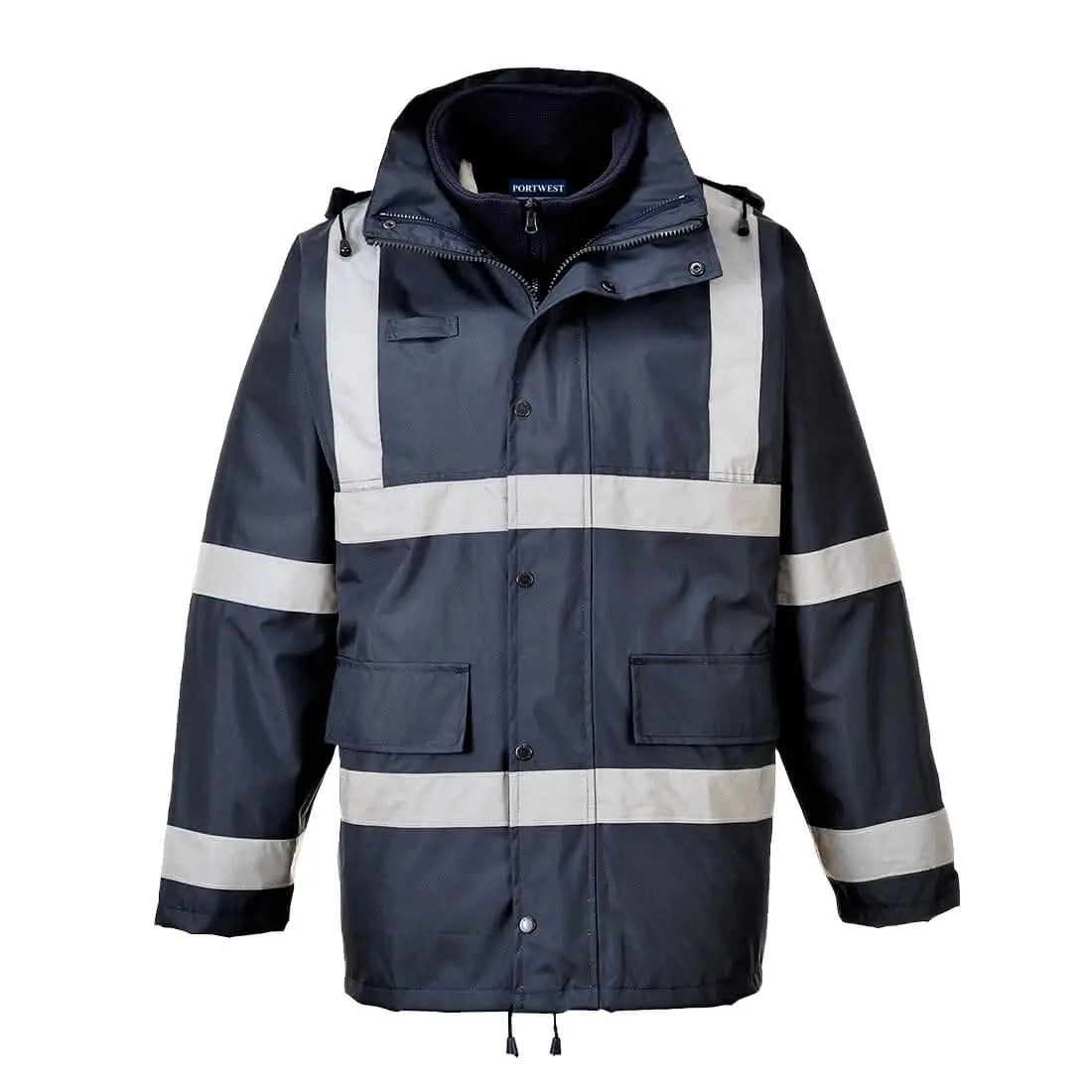 Portwest Iona 3 In 1 Traffic Jacket S431 - Navy - Customisable Jacket