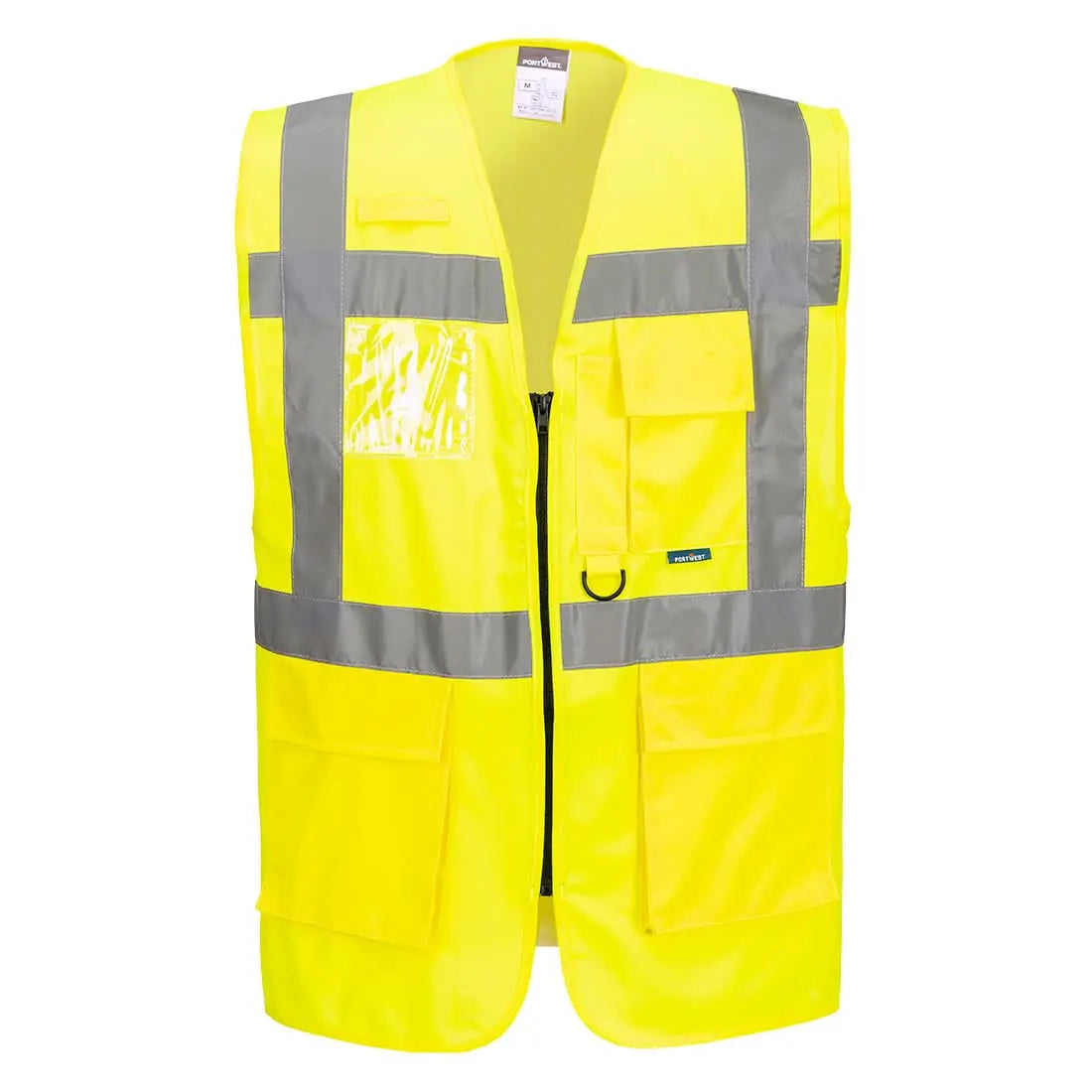 Portwest Berlin Hi-vis Executive Vest S476 - Yellow - Customisable Hi-Vis Vest