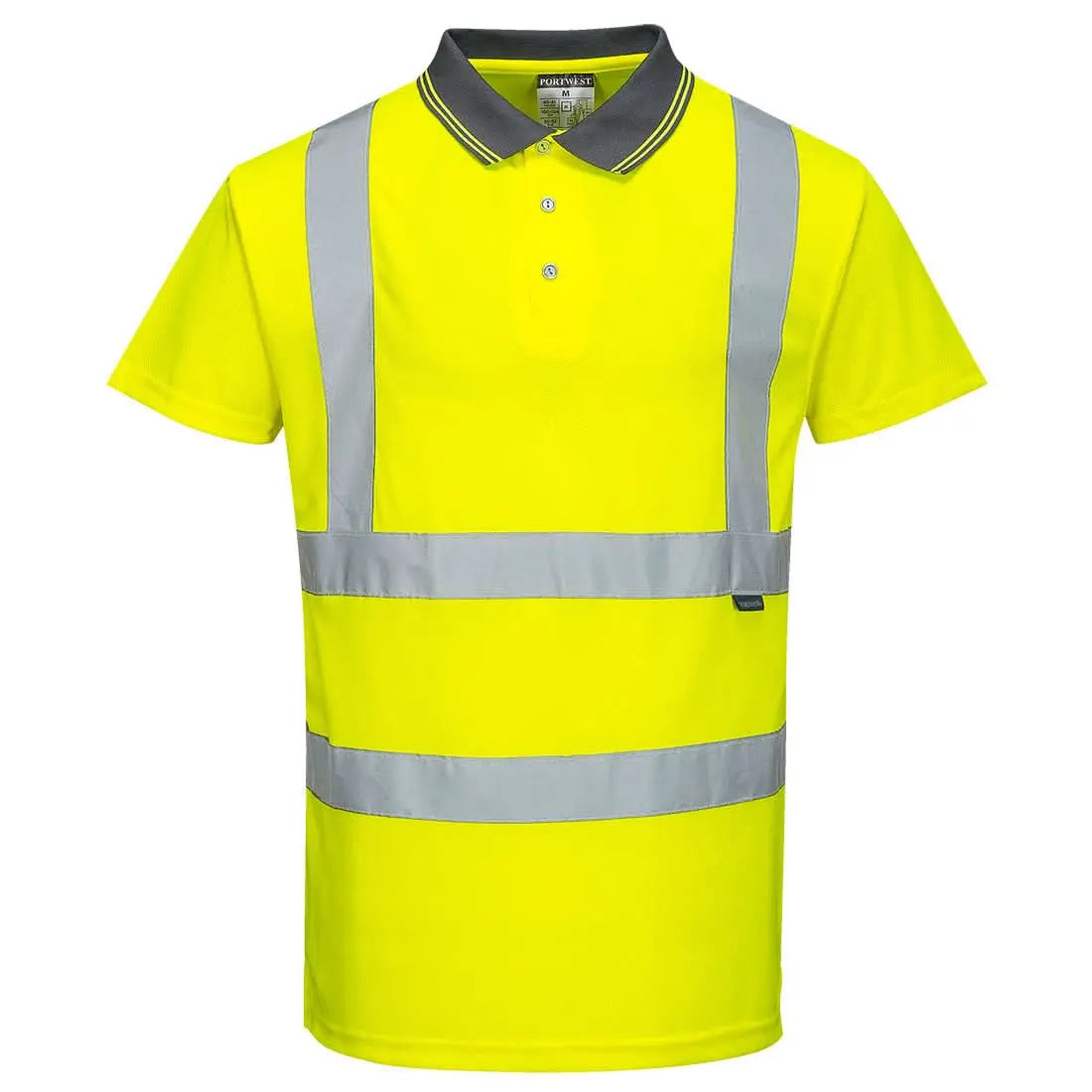 Portwest Hi Vis Polo Shirt SS S477 - Yellow - Customisable Hi-Vis Polos