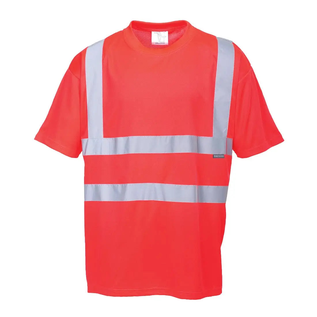 Portwest Hi-vis T-shirt Ss S478 - Red - Customisable Hi-Vis T-Shirts