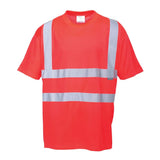 Portwest Hi-vis T-shirt Ss S478 - Red - Customisable Hi-Vis T-Shirts