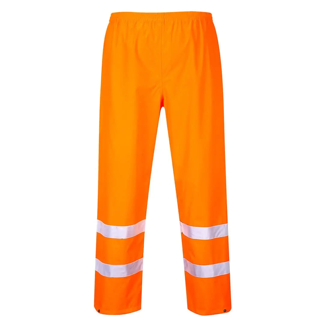 Portwest Hi Vis Rain Traffic Trousers S480 - Orange - Customisable Hi-Vis Trousers
