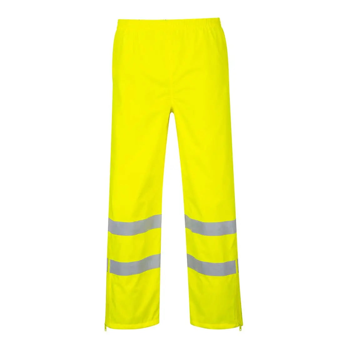 Portwest Hi Vis Breathable Rain Trousers S487 - Yellow - Customisable Hi-Vis Trousers
