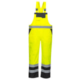 Portwest Hi-vis Breathable Contrast Rain Bib and Brace S488 - Yellow Black - Customisable Coveralls