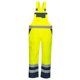 Portwest Hi-vis Breathable Contrast Rain Bib and Brace S488 - Yellow Navy - Customisable Coveralls