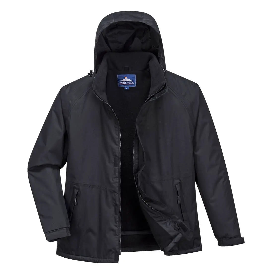 Portwest Limax Ripstop Winter Jacket S505 - Black - Customisable Jacket