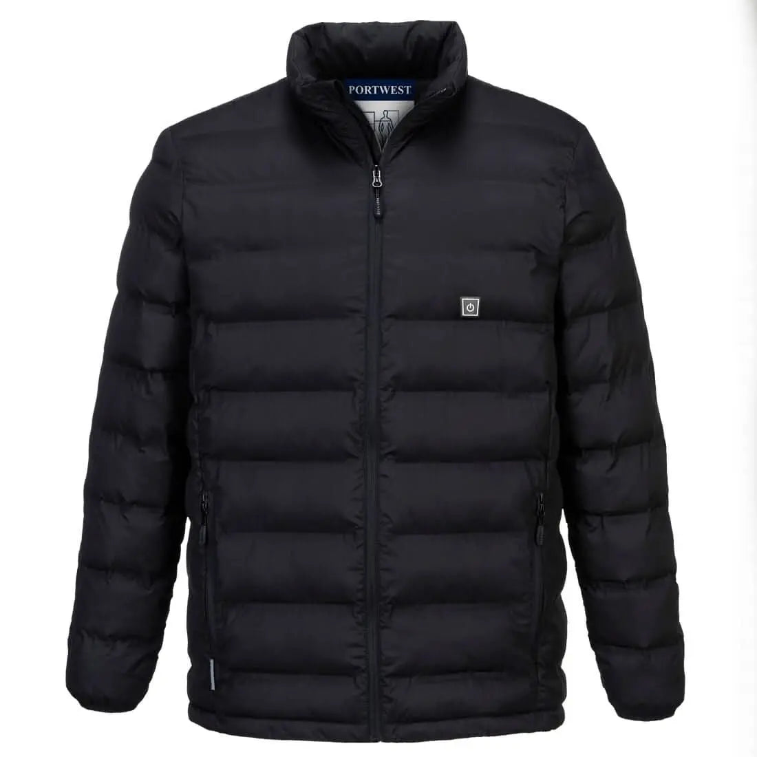 Portwest Ultrasonic Heated Tunnel Jacket S547 - Black - Customisable Jacket