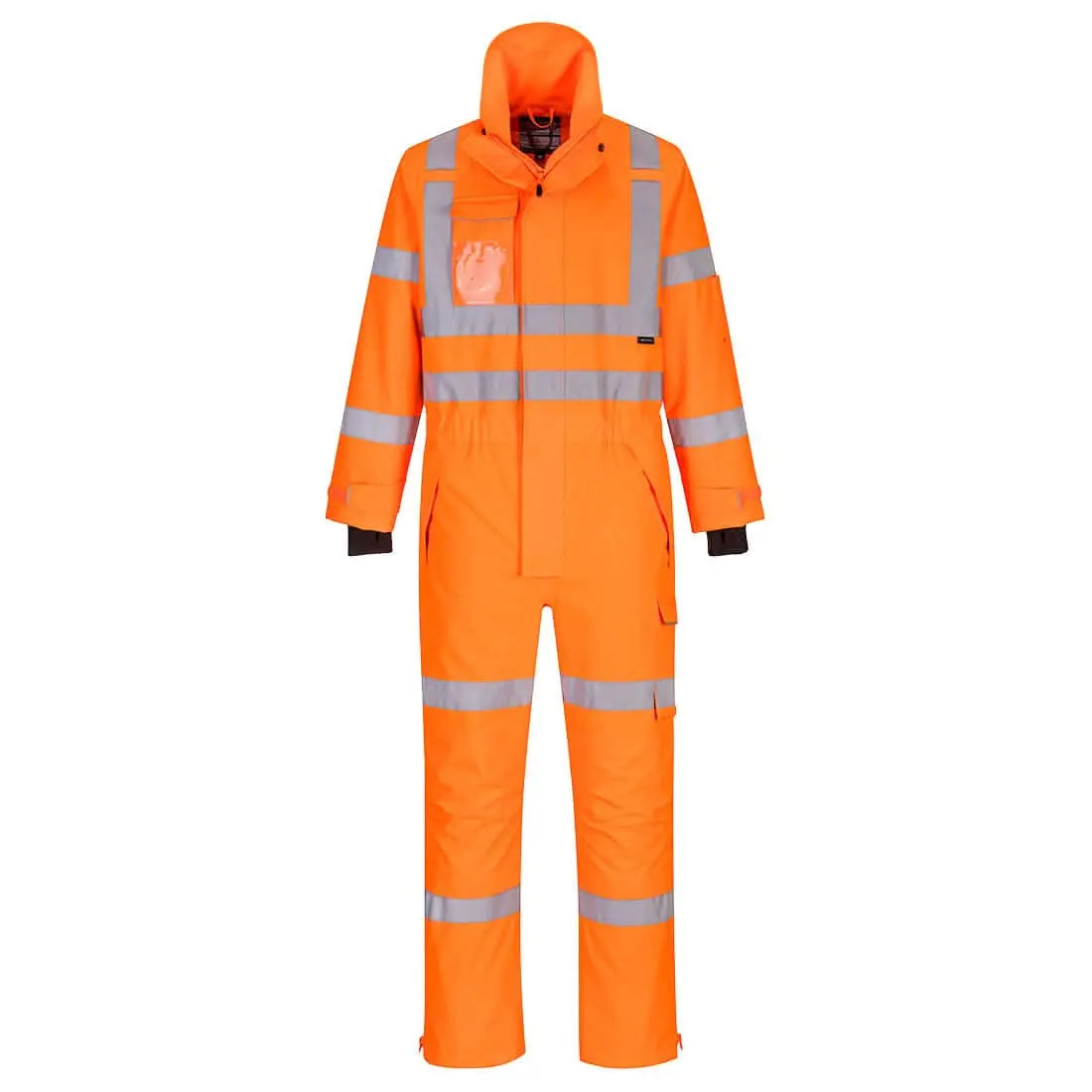 Portwest Hi Vis Extreme Rain Coverall S593 - Orange - Customisable HV Coverall