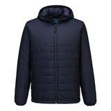 Portwest Professional Hooded Insulated Baffle Jacket - Navy - Customisable Jacket