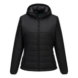 Portwest Professional Womens Hooded Insulated Baffle Jacket S613 - Black - Customisable Jacket