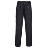 Portwest WomenS Action Trousers S687 - Black Tall - Customisable Trousers