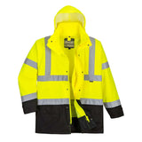 Portwest Hi Vis 5 In 1 Contrast Executive Jacket S768 - Yellow Black - Customisable Jacket