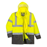 Portwest Hi Vis 5 In 1 Contrast Executive Jacket S768 - Yellow Grey - Customisable Jacket