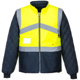 Portwest Hi Vis Breathable 2 In 1 Contrast Reversible Jacket S769 - Yellow Navy - Customisable Jacket