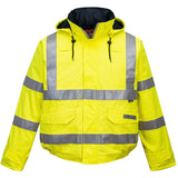 Portwest Bizflame Rain Hi Vis Anti Static Fr Bomber Jacket S773 - Yellow - Customisable Jacket