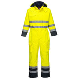 Portwest Bizflame Rain Hi Vis Multi Fr Coverall S775 - Yellow Navy - Customisable HV Coverall
