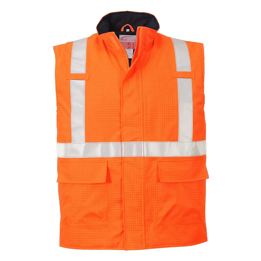 Portwest Bizflame Rain Hi Vis Anti Static Fr Bodywarmer S776 - Orange - Customisable Bodywarmer