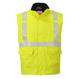 Portwest Bizflame Rain Hi Vis Anti Static Fr Bodywarmer S776 - Yellow - Customisable Bodywarmer