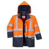 Portwest Bizflame Rain Hi Vis Multi Protection Fr Jacket S779 - Orange Navy - Customisable Jacket