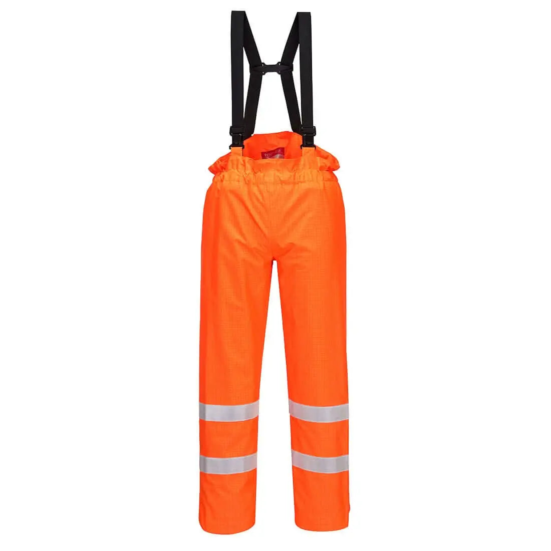 Portwest Bizflame Rain Hi Vis Anti Static Unlined Fr Trousers S780 - Orange - Customisable Hi-Vis Trousers