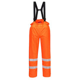 Portwest Bizflame Rain Hi Vis Anti Static Unlined Fr Trousers S780 - Orange - Customisable Hi-Vis Trousers