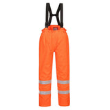 Portwest Bizflame Rain Hi Vis Anti Static Lined Fr Trousers S781 - Orange - Customisable Hi-Vis Trousers