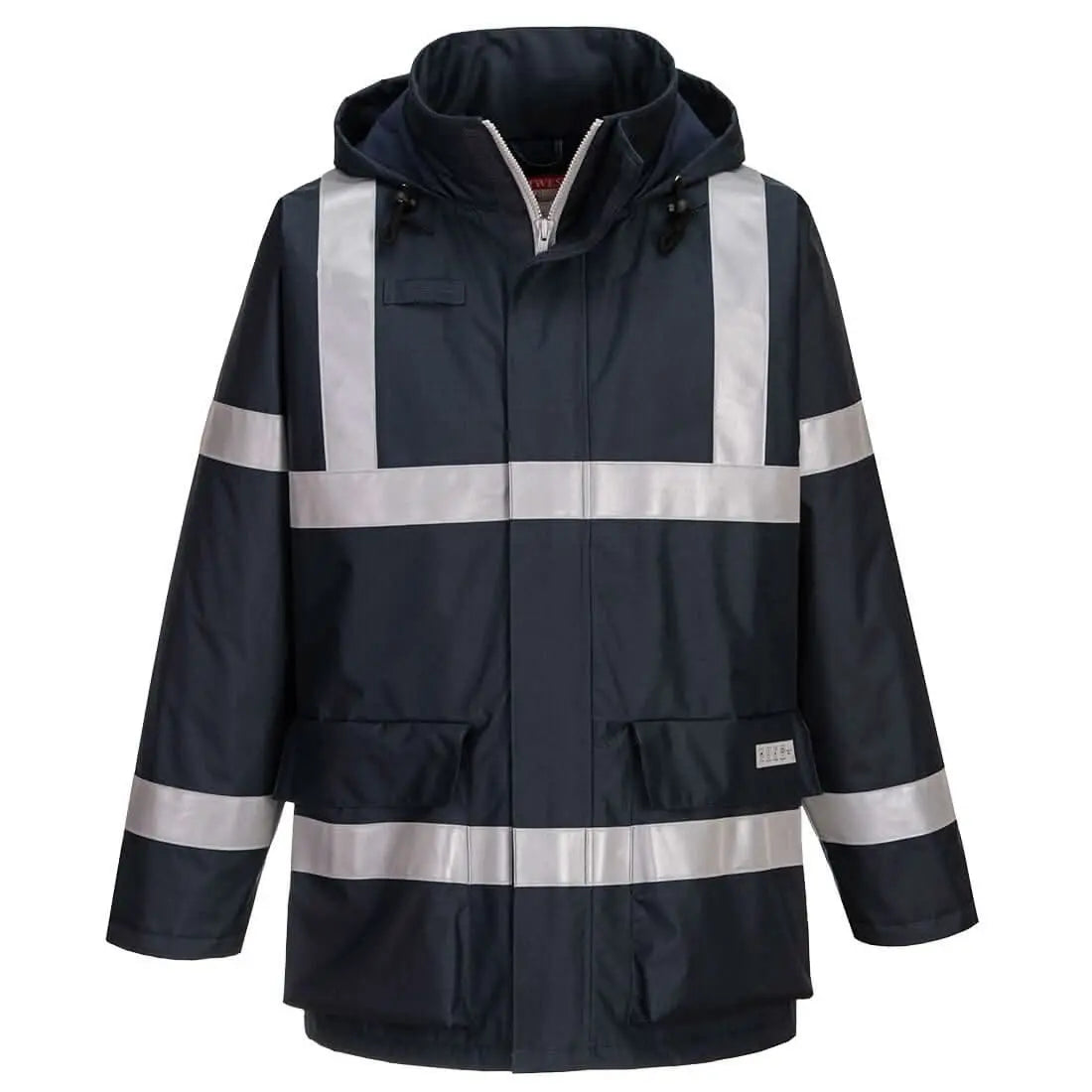 Portwest Bizflame Rain Anti Static Fr Jacket S785 - Navy - Customisable Jacket