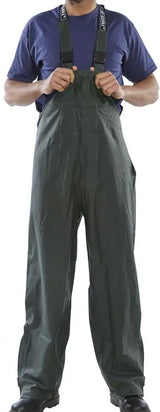 Beeswift Super Bib & Brace Sbdbb - Olive Green - Customisable Bib & Braces