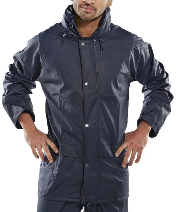 Beeswift Super Pu Jacket Sbdj - Navy Blue - Customisable Jacket