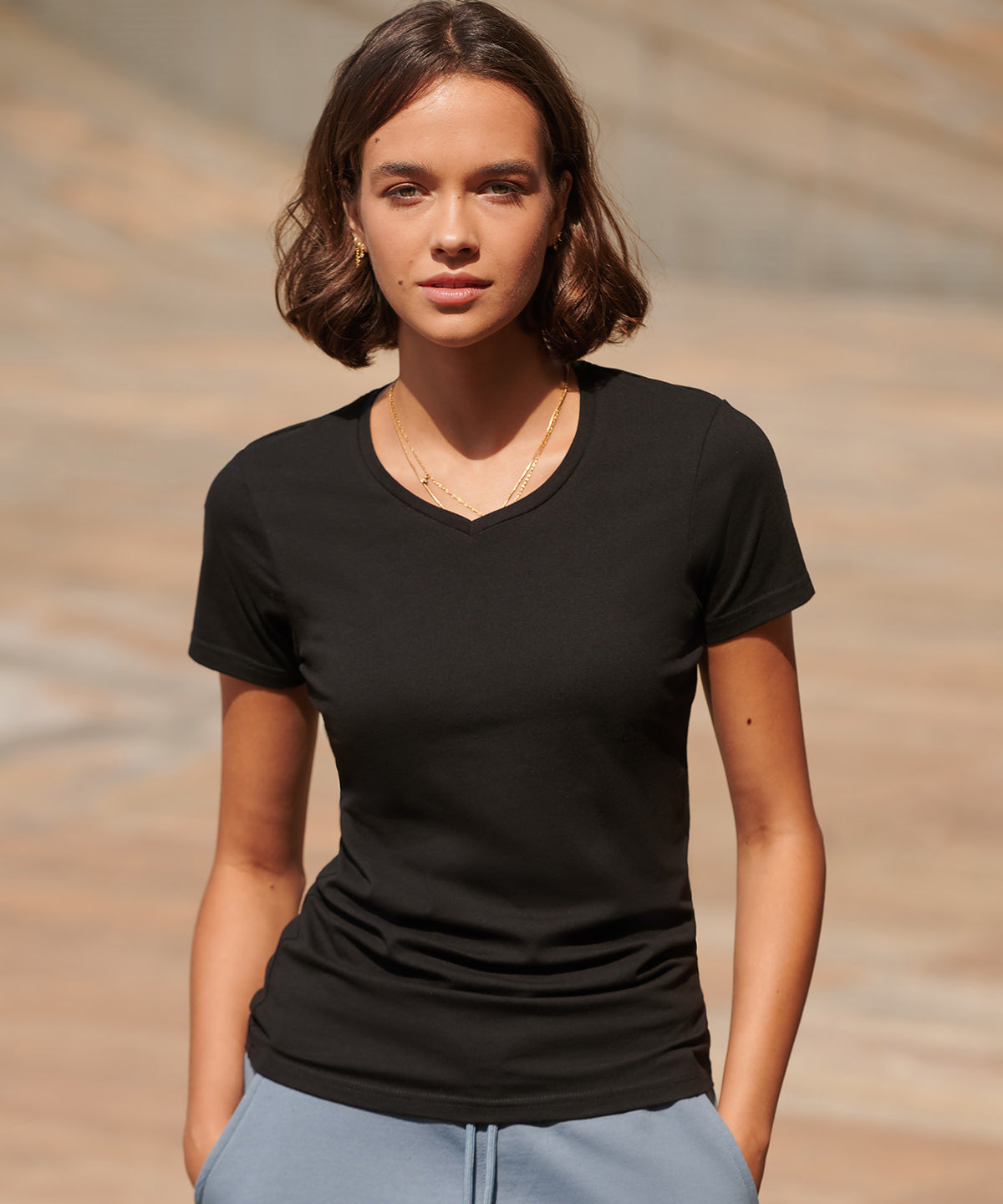 Feel good women's stretch v-neck t-shirt