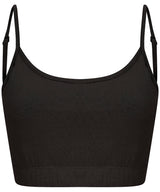 Women's sustainable fashion cropped cami top with adjustable straps