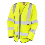 EcoViz Womens Sleeved Superior Orange Waistcoat Beaworthy SL12 - HV YELLOW - Customisable HV Vest