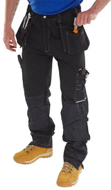 Beeswift Shawbury Multi Purpose Trousers Smpt - Black - Customisable Trousers