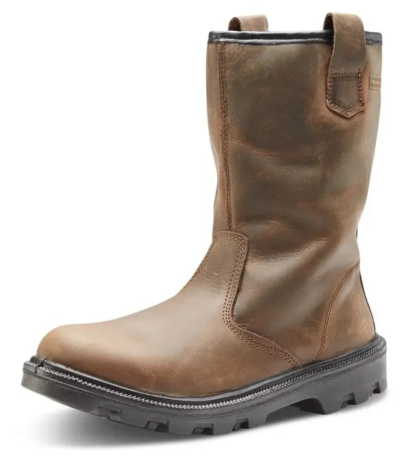 Beeswift Sherpa Dual Density Pu Rubber Rigger Boot Srb - Brown - Customisable Rigger Boots