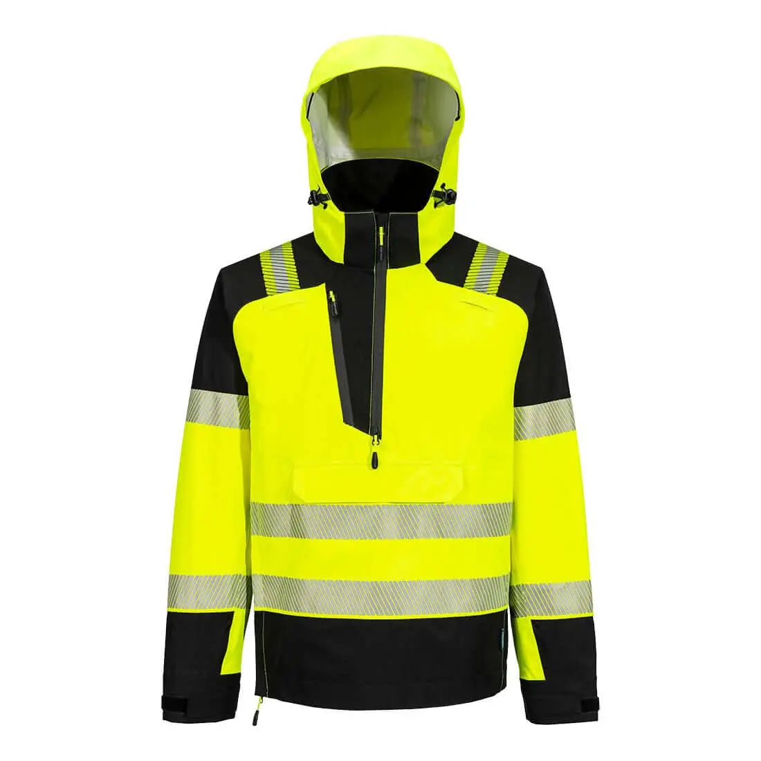 Portwest Pw3 Hi-vis Overhead Rain Jacket 3l T161 - Yellow Black - Customisable Jacket