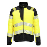 Portwest Pw3 Hi Vis Hybrid Baffle Jacket T170 - Yellow Black - Customisable Jacket