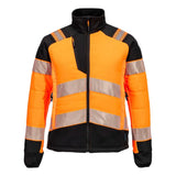 Portwest Pw3 Hi Vis WomenS Hybrid Baffle Jacket T171 - Orange Black - Customisable Jacket