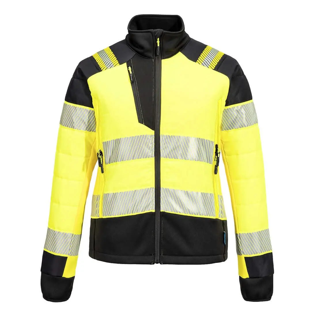 Portwest Pw3 Hi Vis WomenS Hybrid Baffle Jacket T171 - Yellow Black - Customisable Jacket