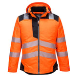 Portwest Pw3 Hi-vis Winter Jacket T400 - Orange Black - Customisable Jacket