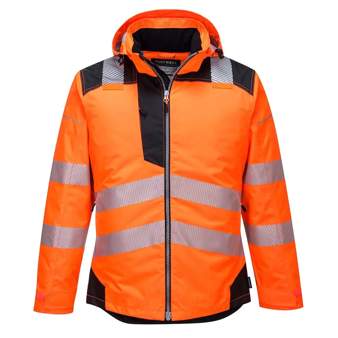 Portwest Pw3 Hi-vis Winter Jacket T400 - Orange Black - Customisable Jacket